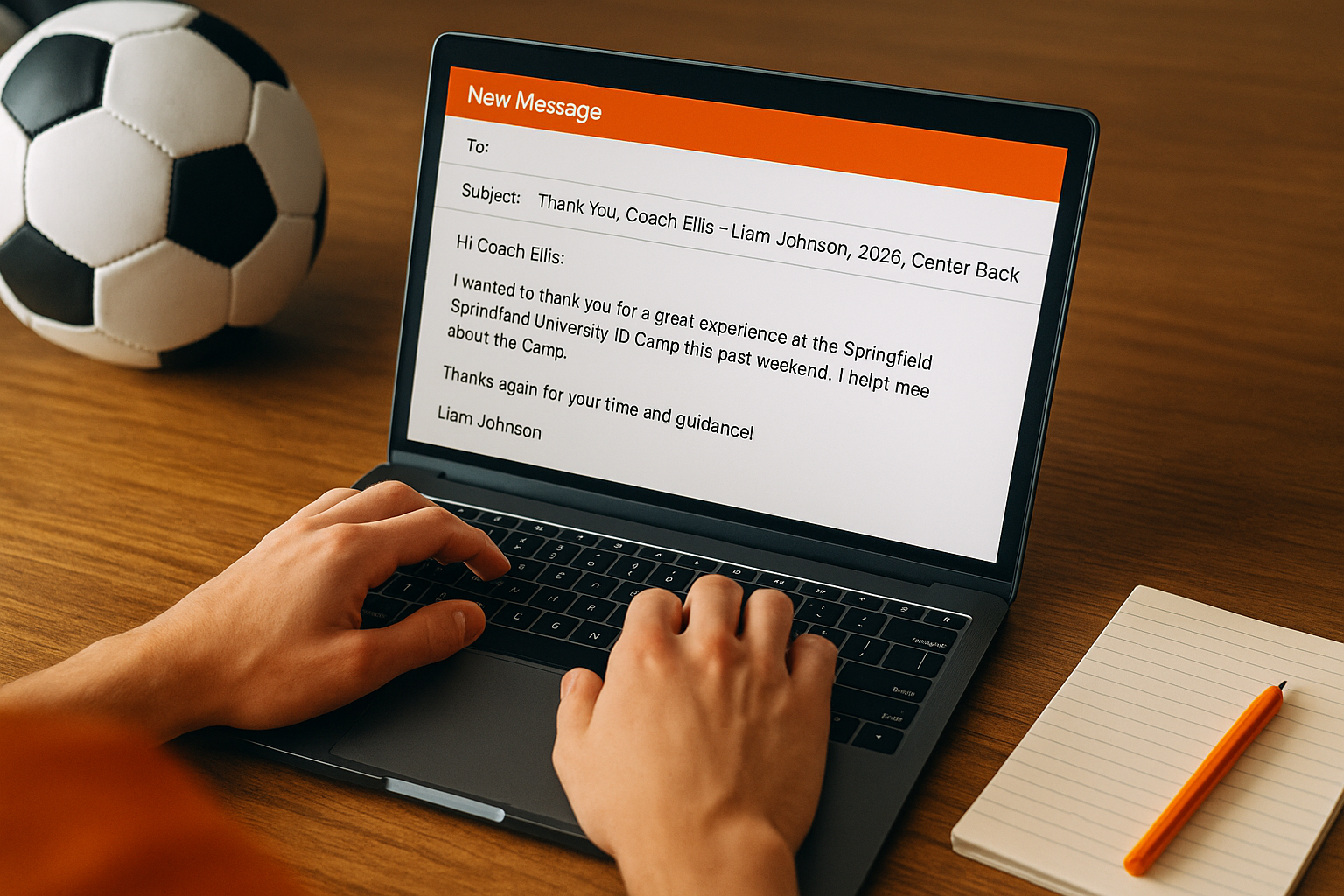 How to Write a Thank-You Email to a College Coach After Camp